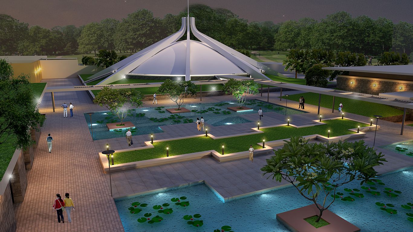 Anandtirth - a spritual campus at Chichondi. Shortlisted competition entry.